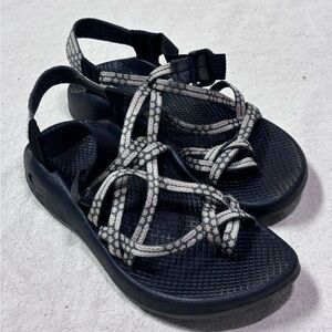 Chaco Black and Gray Strappy Sandals